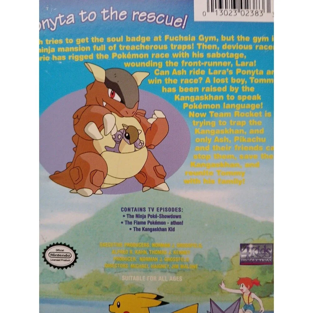 Pokemon Vol. 11: The Great Race (VHS, 1999) Works As It Should Opened Used